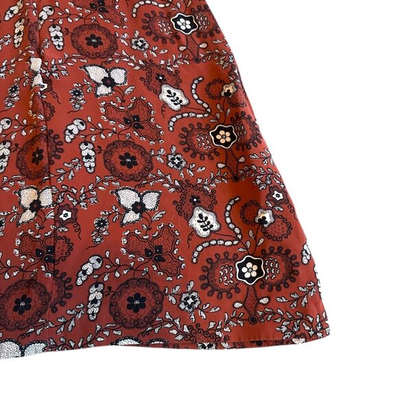 A.L.C. Spencer 100% Silk Floral Print Mini Dress Short Sleeve High Neck Size 4 - Picture 12 of 14